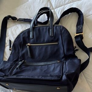 Madison West Navy Backpack with Gold Hardware